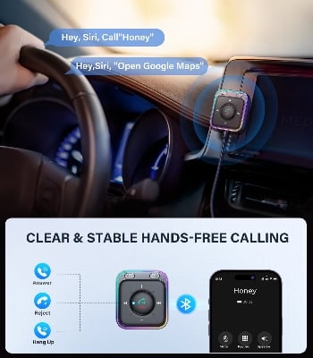 Picture of JOYROOM JR-CB3 Bluetooth 5.3 Car Wireless Receiver(Black) -Black