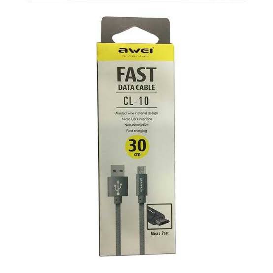 Picture of Awei CL 10 Micro USB Data Cable For Android with Fast Charging -Grey