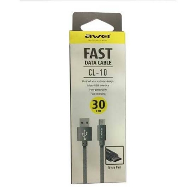 Picture of Awei CL 10 Micro USB Data Cable For Android with Fast Charging -Grey