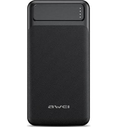 Picture of Awei P6K 20000mAh Dual USB Port Fast Charging Power Bank -Black