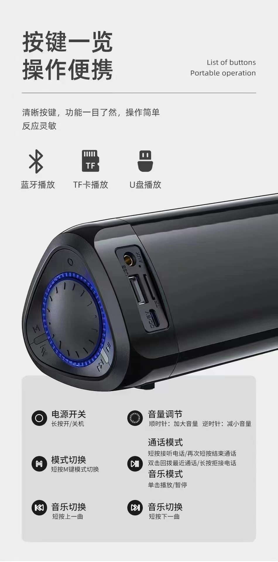 Picture of Awei Y333 Bluetooth TWS Waterproof Speaker (10W) -Black