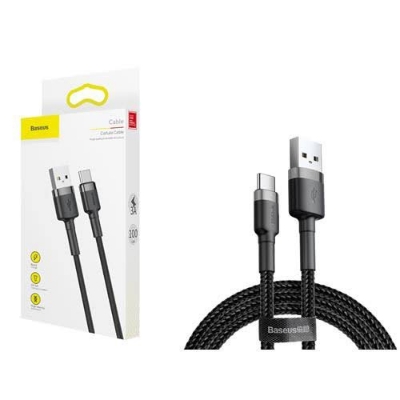 Picture of Baseus Cafule Quick Charge 3.0 USB to Type C Cable 2 meter/1 meter -Black