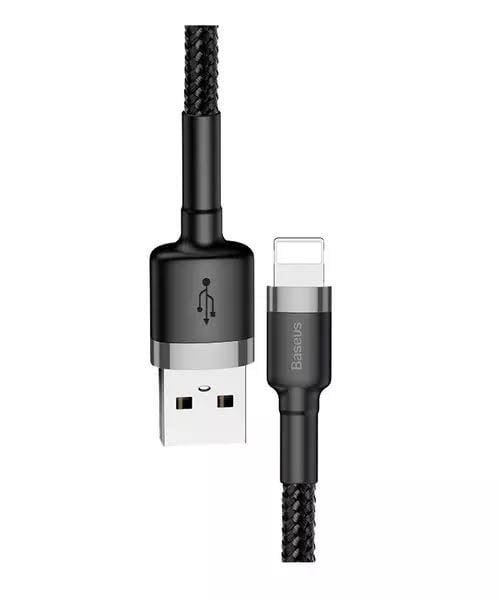 Picture of Baseus Cafule Quick Charge 2.4A USB to Lightning Cable for ip 2 meter/1 meter -Black