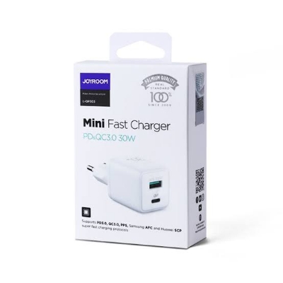 Picture of Joyroom L-QP2011 PD+QC 20W Mini intelligent fast charger -White