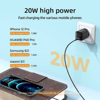 Picture of Joyroom Charger Home Adapter Mini Fast Travel 20W L-P202 – Black -Black