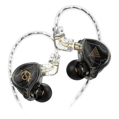 Picture of QKZ × HBB 10mm Titanium-Coated Diaphragm Driver HiFi In-Ear Earphones with mic -Black