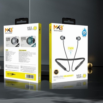 Picture of MKB V02 Magnetic ENC Wireless Neckband -Black