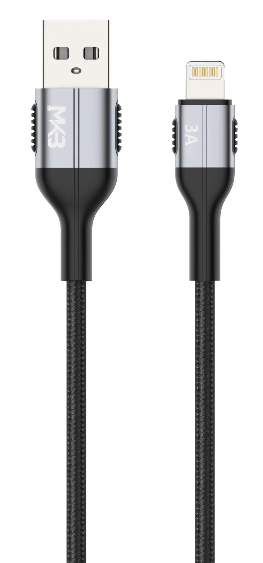 Picture of MKB USB -LIGHTNING /3A FAST Cafule cable/ metal -Black