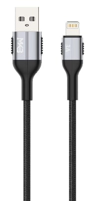 Picture of MKB USB -LIGHTNING /3A FAST Cafule cable/ metal -Black