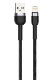 Picture of MKB UL24 Braided 2.4A USB Lightning Data Cable -Black