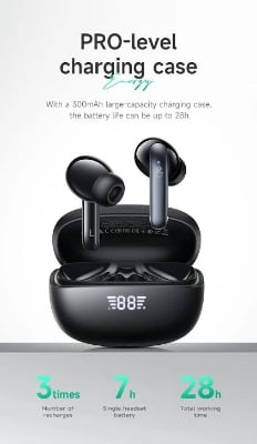 Picture of Hoco EQ5 ANC+ENC TWS Earbuds -Black