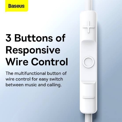Picture of Baseus Encok C17 Type-C In-Ear Earphone - Headphone -White