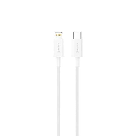 Picture of Baseus Superior Series USB to Lightning-Fast Charging Cable Data Transfer 2.4A for iPhone 13 12 11 Pro Max Mini XS X 8 7 6 5 SE iPad and More 1M Black -White