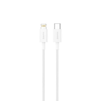 Picture of Baseus Superior Series USB to Lightning-Fast Charging Cable Data Transfer 2.4A for iPhone 13 12 11 Pro Max Mini XS X 8 7 6 5 SE iPad and More 1M Black -White