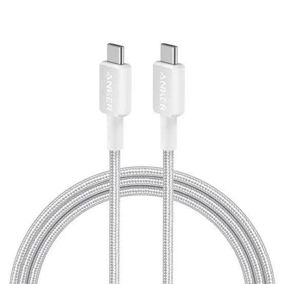 Picture of Anker 322 3ft Nylon Braided USB-C to USB-C Data Cable -White
