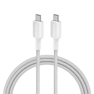 Picture of Anker 322 3ft Nylon Braided USB-C to USB-C Data Cable -White
