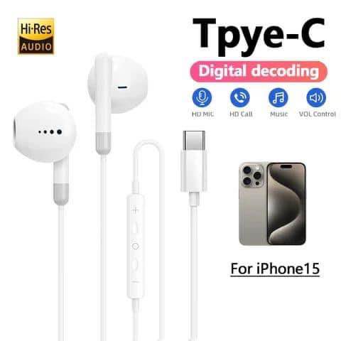 Picture of MKB M802 primium Earphone Type c All phone support -White