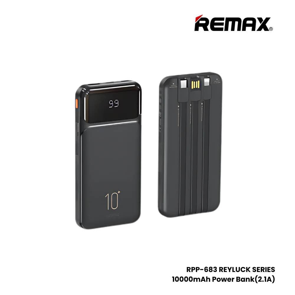 Picture of REMAX RPP-683 Reyluck Series 10000mAh Power Bank(2.1A) -Black