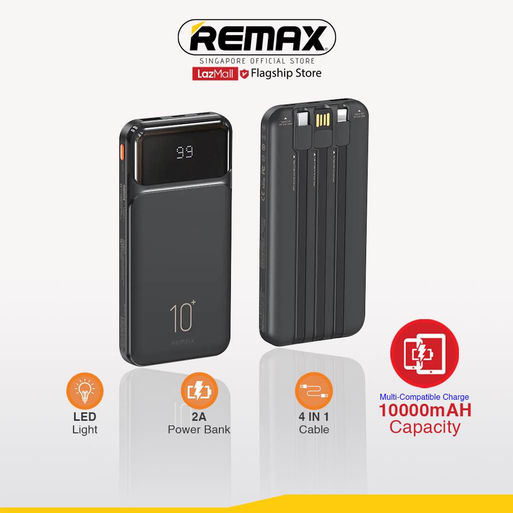 Picture of REMAX RPP-683 Reyluck Series 10000mAh Power Bank(2.1A) -Black