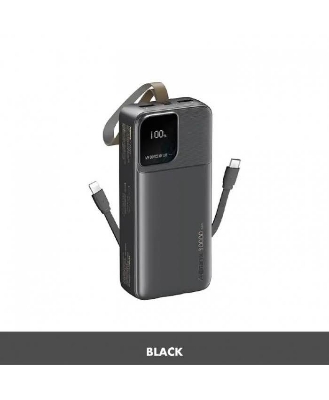 Picture of Remax RPP-659 Rellaen Series 30000mAh Powerbank WithBuilt-In Cable & Digital Display 2.4A -Black