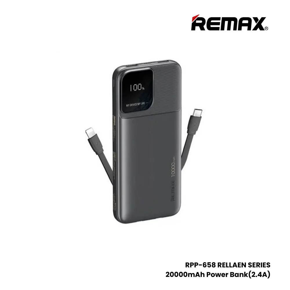 Picture of REMAX RPP-658 Rellaen Series 20000mAh Fast Charging Power Bank(2.4A) -Black