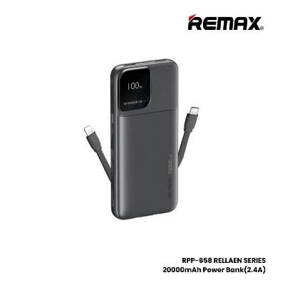 Picture of REMAX RPP-658 Rellaen Series 20000mAh Fast Charging Power Bank(2.4A) -Black