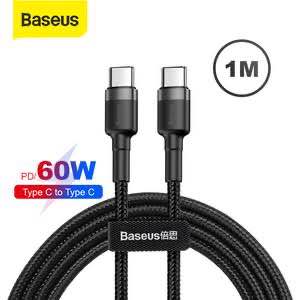 Picture of Baseus Cafule Cable Durable Nylon Braided Wire USB Type-C QC3.0 3A 1M black-grey CATKLF-BG1 -Black