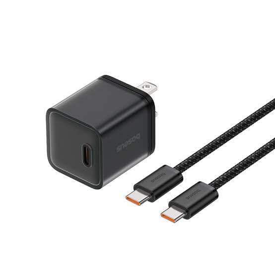 Picture of Baseus 30W Gan5s For iPhone 15 Series Charger with Cable -Black