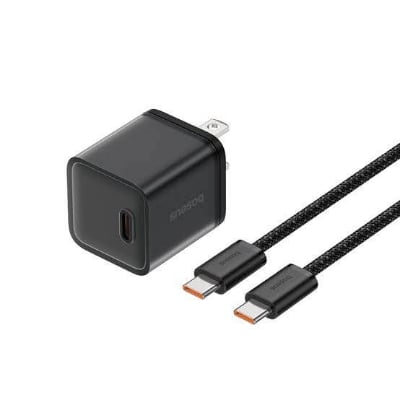 Picture of Baseus 30W Gan5s For iPhone 15 Series Charger with Cable -Black