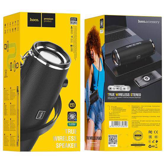 Picture of Hoco BS40 Desire Waterproof BT V5.0 Wireless Bluetooth Speaker – -Black