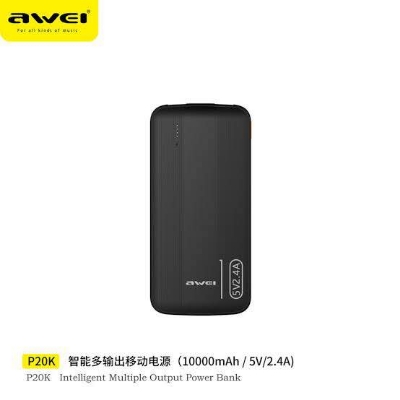 Picture of Awei P20K 10000mAh Powerbank 2.4A -Black