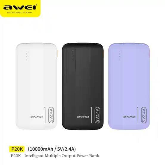 Picture of Awei P20K 10000mAh Powerbank 2.4A -Black