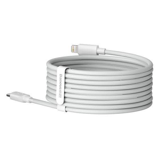 Picture of Baseus Simple Wisdom 20W Type-C to Lightning Cable - White -White