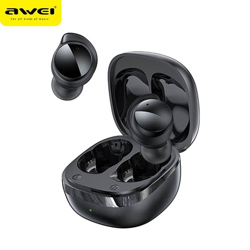 Picture of Awei T78 Bluetooth 5.3 Earphones Wireless 3D Stereo TWS Headphones with Microphones Game In-ear Headset Hifi HD Call Earbuds -Black