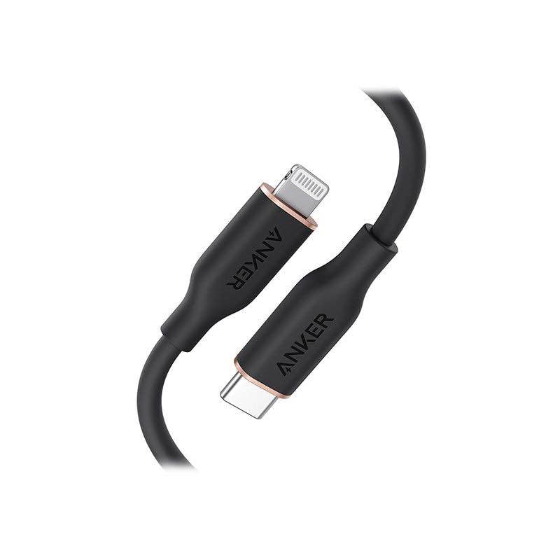 Picture of Anker PowerLine Soft USB-C to Lightning Cable 3ft – Black -Black