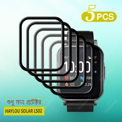 Picture of Haylou Solar LS02 Screen Smart Watch Screen Protector HD Clear Ultra-Thin PMMA Full Coverage Scratch & Fingerprint Resistant (5 Pcs)