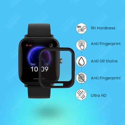 Picture of Amazfit Bip U Smart Watch Screen Protector HD Clear Ultra-Thin PMMA Full Coverage Scratch & Fingerprint Resistant for Xiaomi Amazfit Bip U Screen Protector (1 Pcs)