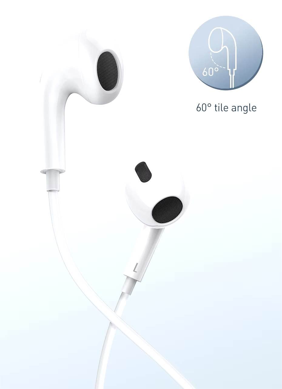 Picture of Baseus Encok H17 3.5mm Lateral in-ear Wired Earphone -White