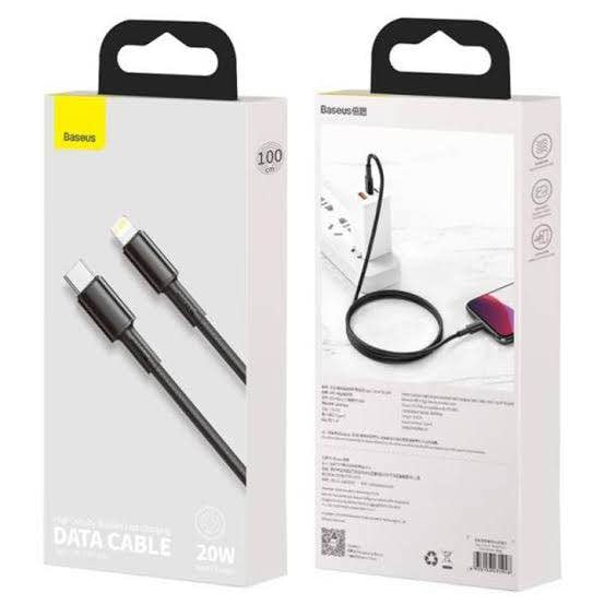 Picture of Baseus High Density Braided Type-C to iP PD 20W Lightning Data Cable -Black