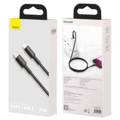 Picture of Baseus High Density Braided Type-C to iP PD 20W Lightning Data Cable -Black