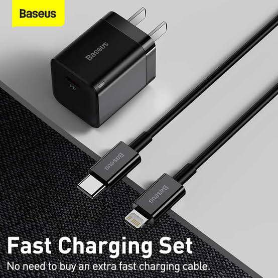 Picture of Baseus 20W Super Si USB C to Lightning Charger For iP -Black