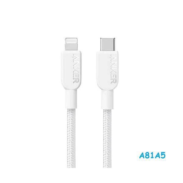 Picture of Anker 310 Type C to Lightning Cable 0.9m Long – A81A5 Breaided -White
