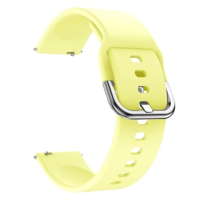 Picture of 22mm Smart Silicone Premium Strap Watch Belt for unisex. (Light yellow,Freesize)