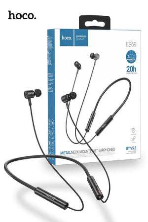 Picture of Hoco ES69 Platinum Bluetooth Neckband 20hrs Battery -Black