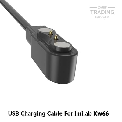 Picture of Imilab KW66 Magnetic Charging Cable High Quality USB Charger Cable USB Charging Cable Dock Bracelet Charger for Xiaomi Imilab KW66 Smart Watch (Black)