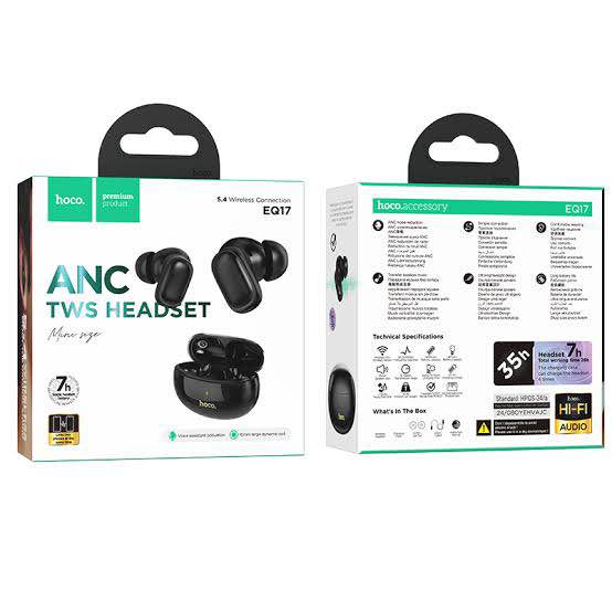 Picture of Hoco EQ17 ANC+ENC TWS HEADSET -Black
