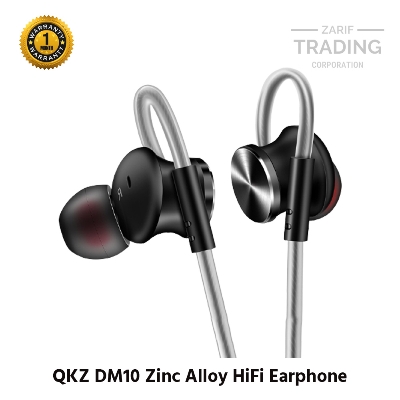 Picture of QKZ DM10 Zinc Alloy HiFi Earphone In Ear Earphones Sports Headset Phone Laptop Gaming Earphone(null) (Black)