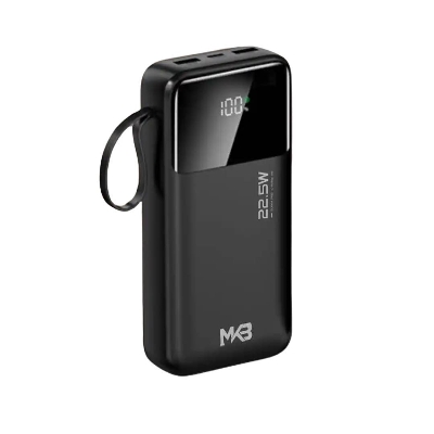 Picture of MKB PK52 PD 22.5W 20000mah Power Bank with extra Holder -Black