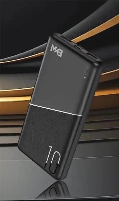 Picture of MKB PK10 2.1A 10000mah Power Bank -Black