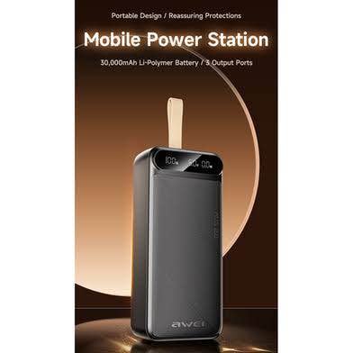 Picture of Awei PA-12 30000mAh Fast Charging Power Bank -Black